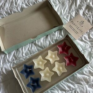 PartyLite American Heritage Floater Candle Set Red White Blue
